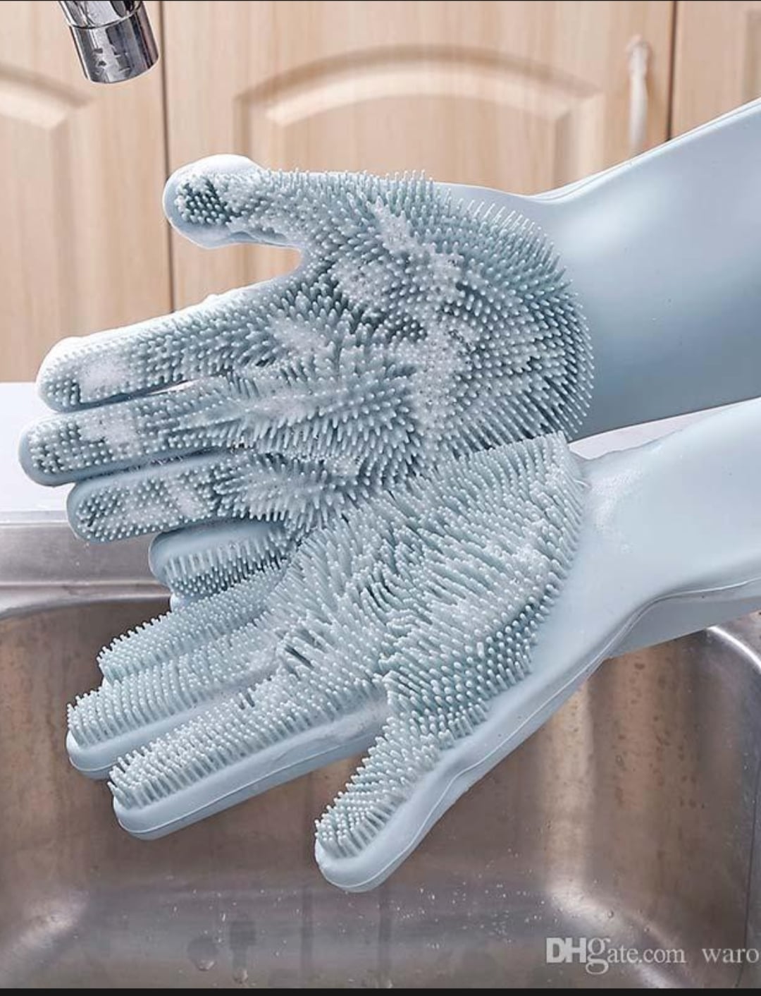 Picture of 1pcs Silicone Dish Washing Kitchen Hand Gloves- Multicolor - Hand Gloves - Hand Gloves - Hand Gloves-Multicolor