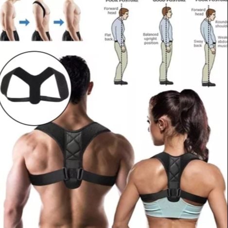 Picture of Body Fitness Belt Posture Corrector Belt Adjustable Back Correction Strap Shoulder Brace Belt Straighten-One Size