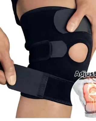 Picture of Knee Cap Support Belt Brace for Knee Pain Relief Open Patella Women and Men Knee Support হাঁটুর ব্যথা থেকে মুক্তির জন্য হাঁটুর ক্যাপ সাপোর্ট বেল্ট ব্রেস মহিলা এবং পুরুষদের হাঁটুর সমর্থন