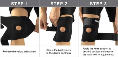 Picture of Knee Cap Support Belt Brace for Knee Pain Relief Open Patella Women and Men Knee Support হাঁটুর ব্যথা থেকে মুক্তির জন্য হাঁটুর ক্যাপ সাপোর্ট বেল্ট ব্রেস মহিলা এবং পুরুষদের হাঁটুর সমর্থন
