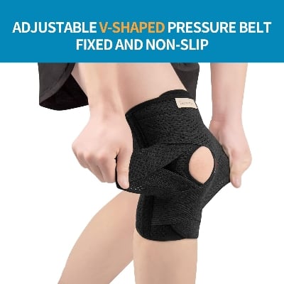 Picture of Knee Cap Support Belt Brace for Knee Pain Relief Open Patella Women and Men Knee Support