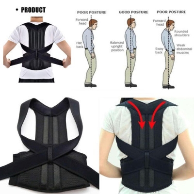 Picture of Adjustable Shoulder Support Brace for Effective Back Pain Relief - Ergonomic Posture Corrector Belt with Customizable Support-Multicolor