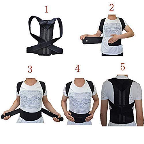 Picture of Adjustable Shoulder Support Brace for Effective Back Pain Relief - Ergonomic Posture Corrector Belt with Customizable Support-Multicolor