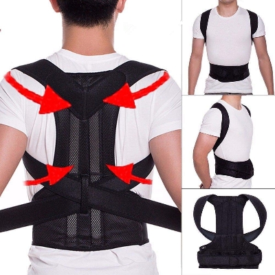 Picture of Adjustable Shoulder Support Brace for Effective Back Pain Relief - Ergonomic Posture Corrector Belt with Customizable Support-Multicolor