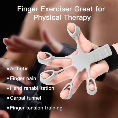 Picture of Silicone Hand Grip Device Finger Exerciser Strengthener Stretcher
