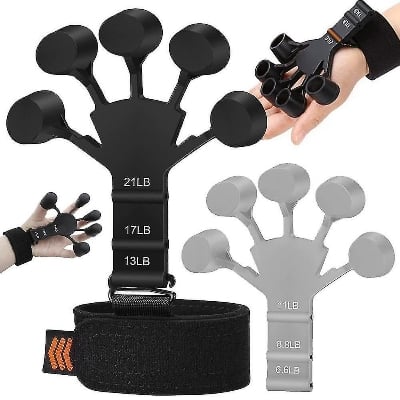 Picture of Silicone Hand Grip Device Finger Exerciser Strengthener Stretcher