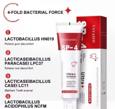 Picture of Yayashi sp-4 Probiotic Toothpaste freshen breath maintain oral health whiten teeth Stain Removing Sp-4 Toothpaste Teeth Cleaner Plaque Remove