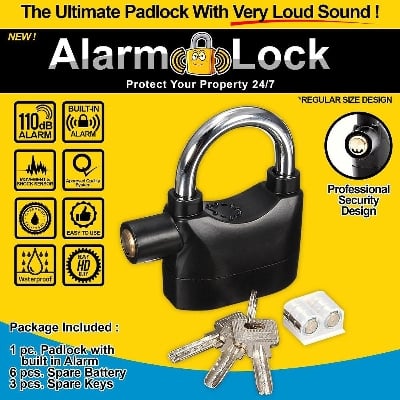 Picture of BIG SIZE Security Alarm Lock for Bike and Door Security Alarm Lock Bike Alarm Lock Bicycle Alarm Lock Door Alarm Lock