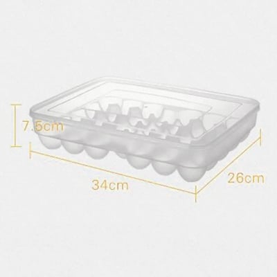 Picture of 20/34 Grid Egg Storage Box Kitchen Refrigerator Egg Box with Lid Fresh-keeping Case Household Plastic Fresh-keeping Box