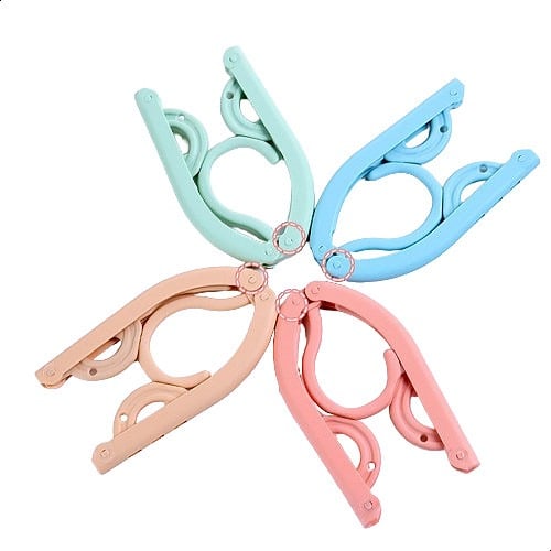 Picture of Foldable, Travel Hangers, Portable Folding Clothes Hangers Cloth Hanger Rack Travel Accessories Foldable Clothes Drying Hanger- Multicolor