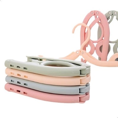 Picture of Foldable, Travel Hangers, Portable Folding Clothes Hangers Cloth Hanger Rack Travel Accessories Foldable Clothes Drying Hanger- Multicolor