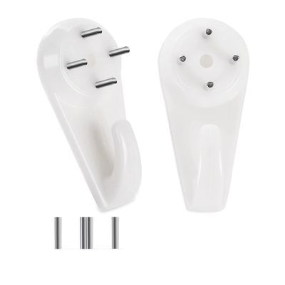 Picture of 2Pcs PCS Picture Hangers Hanging Kit, Heavy Duty Hooks for Stucco/Concrete/Hard Walls Without Drilling, Invisible Nail LBS Weight Load