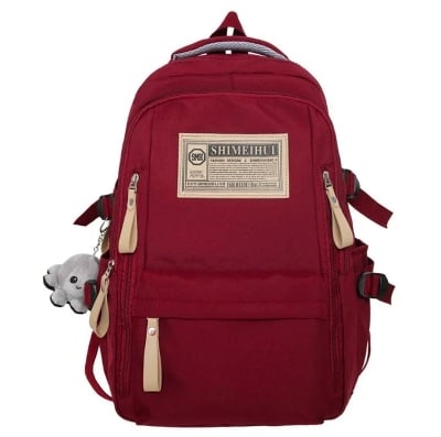 Picture of Aesthetic Large Capacity Cute Backpack (Black and Red)