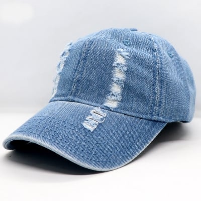 Picture of Vintage Washed Denim Distressed Dad Hats Adjustable Baseball Caps for Men Women-One Size
