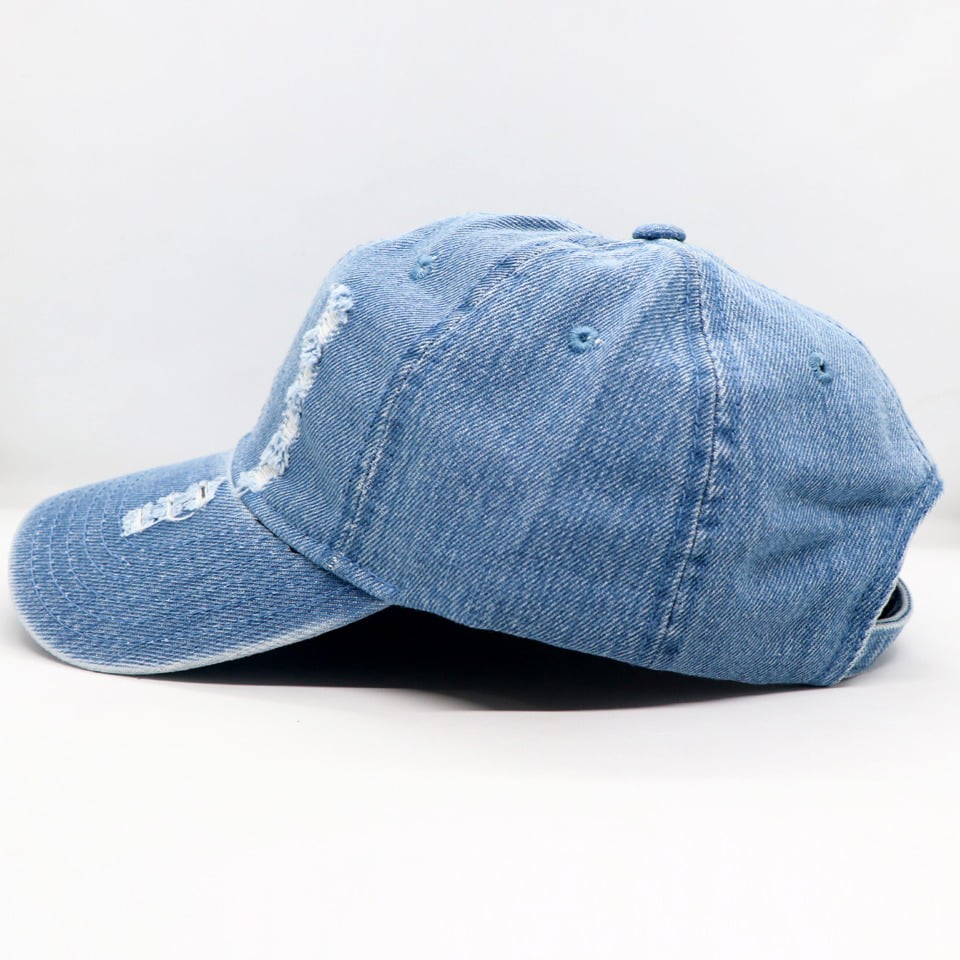 Picture of Vintage Washed Denim Distressed Dad Hats Adjustable Baseball Caps for Men Women-One Size