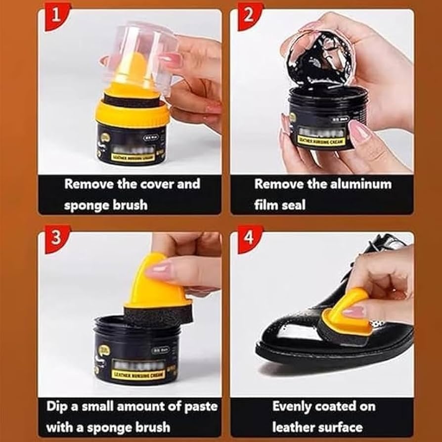 Picture of Leather Shoe Shine Refill Set, Complete Shoe Care Kit with Horsehair Premium Creams