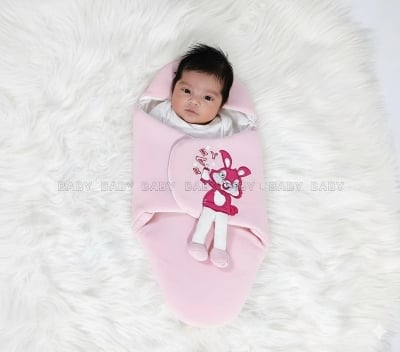Picture of New WarmNest Soft Newborn Baby Wrap Blankets Baby Sleeping Bag Envelope For Newborn Sleepsack 100% Cotton thicken Cocoon for baby 0-8 Months Baby Jumpsuit Blanket