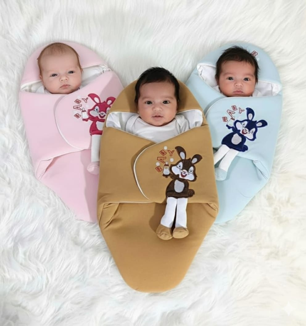 Picture of New WarmNest Soft Newborn Baby Wrap Blankets Baby Sleeping Bag Envelope For Newborn Sleepsack 100% Cotton thicken Cocoon for baby 0-8 Months Baby Jumpsuit Blanket