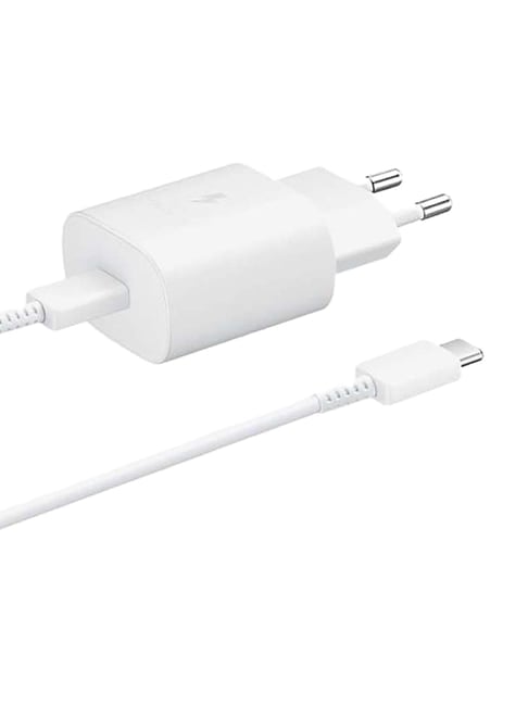 Picture of Samsung Galaxy 25W Super Fast Charging Travel Adapter (with USB-C to C Data Cable), Black
