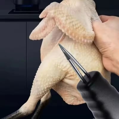 Picture of Electric Poultry Pulling Machine | Portable Feather Plucker for Chicken, Duck & Quail | Dual Motor Hair Removal Tool with Waterproof Design Feather Remover Poultry Plucker