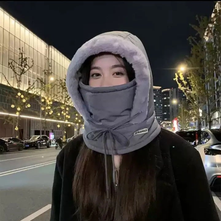 Picture of New Shy Velvet Balaclava Wind-Resistant Winter Face Mask,Fleece Ski Mask for Men and Women,Warm Face Cover Hat Cap Scarf