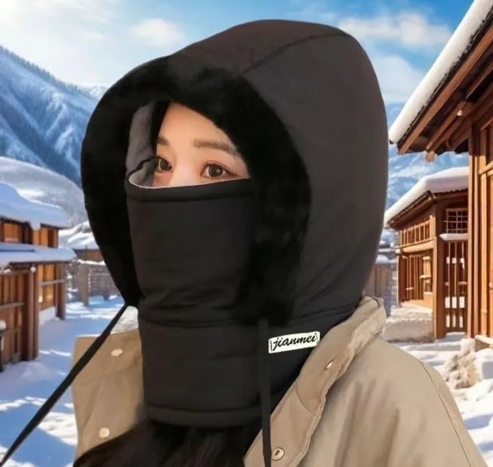 Picture of New Shy Velvet Balaclava Wind-Resistant Winter Face Mask,Fleece Ski Mask for Men and Women,Warm Face Cover Hat Cap Scarf