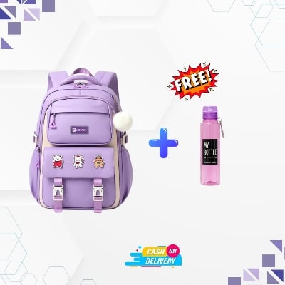 Picture of Kids Backpack for Girls - School Bags for Middle School Students - Book Bag for Elementary Primary - Kawaii Ita Backpack 2025 + FREE 500ml Water Bottle – Premium Student Combo