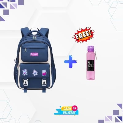 Picture of Kids Backpack for Girls - School Bags for Middle School Students - Book Bag for Elementary Primary - Kawaii Ita Backpack 2025 + FREE 500ml Water Bottle – Premium Student Combo