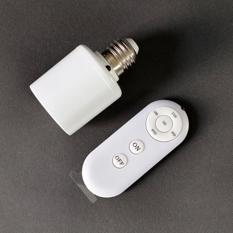 Picture of Smart AC220V Wireless remote Control Lamp Holder With Timing Adjustment Function Smart Light LED Lamp Base Universal-Round Holder
