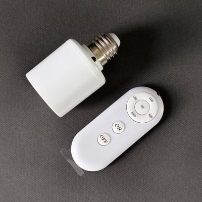 Picture of Smart AC220V Wireless remote Control Lamp Holder With Timing Adjustment Function Smart Light LED Lamp Base Universal-Round Holder