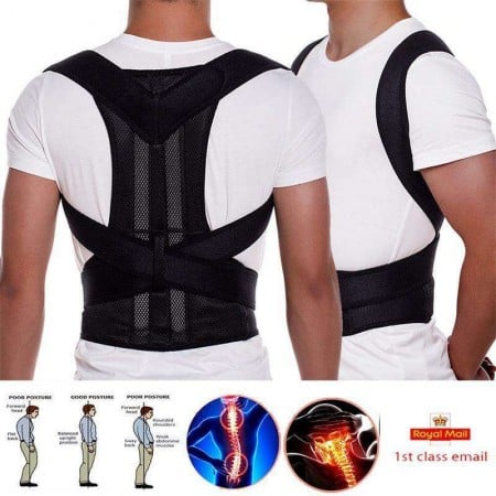 Picture of Back Posture Corrector Back Pain Relief Belt Spine Waist Support Correction Straps Posture Belt