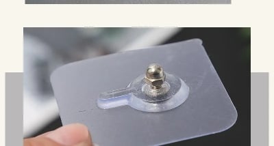 Picture of Screw Hooks with Nut Self Adhesive Hanging Holder Shelf Rack Mounted Photo Picture Wall Free Drill Kitchen Bathroom Decor