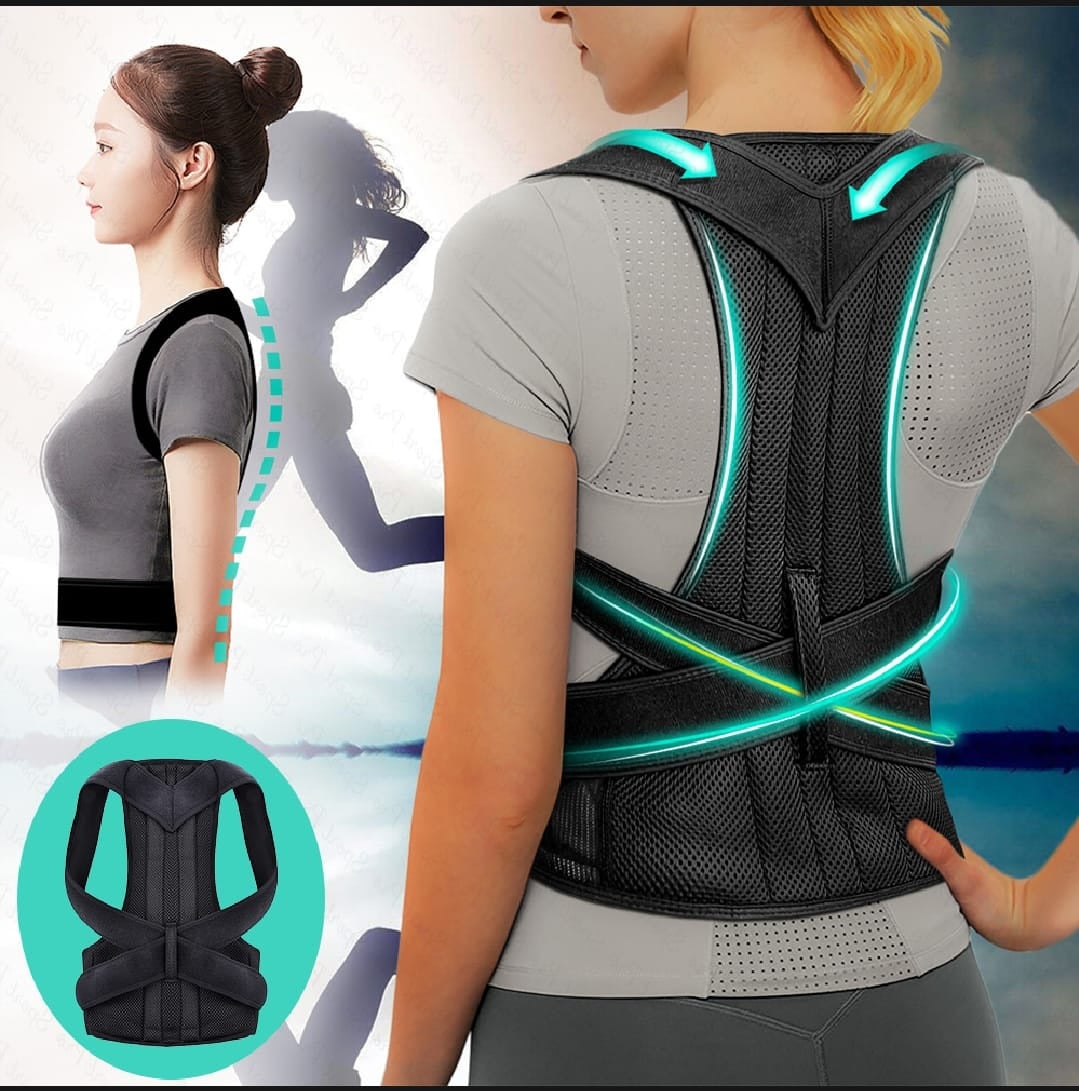 Picture of New Back Brace Posture Corrector for Women and Men Upper Back Support Pain Relief Improve Bad Posture Clavicle Spine Corrector
