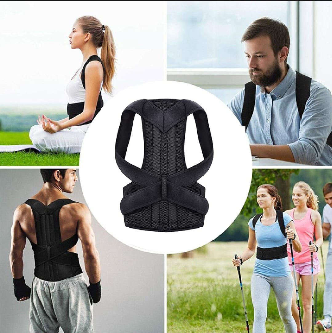 Picture of New Back Brace Posture Corrector for Women and Men Upper Back Support Pain Relief Improve Bad Posture Clavicle Spine Corrector