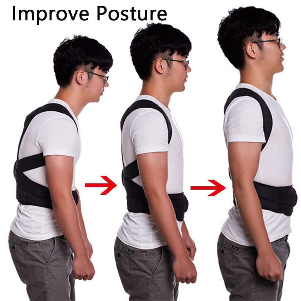 Picture of Sulymoo Posture Corrector for Women and Men, Back Brace with Shoulder Support, Adjustable Full Back Brace Straightener for Posture Improving, Relief for Upper & Lower Back, Shoulder Pain-Black
