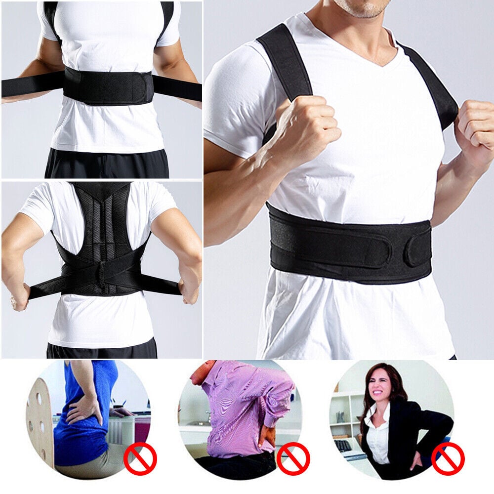 Picture of Sulymoo Posture Corrector for Women and Men, Back Brace with Shoulder Support, Adjustable Full Back Brace Straightener for Posture Improving, Relief for Upper & Lower Back, Shoulder Pain-Black