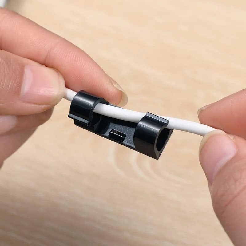 Picture of Adhesive Data Cable Charging Wire Holder Clips Wall Desktop Cable Organizer Peeling and Mounting