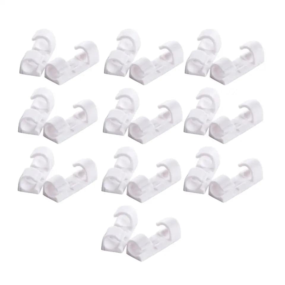 Picture of Adhesive Data Cable Charging Wire Holder Clips Wall Desktop Cable Organizer Peeling and Mounting