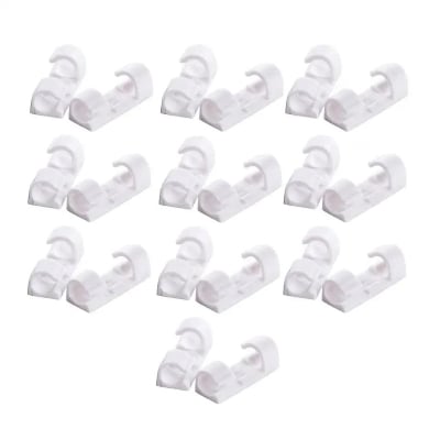 Picture of Adhesive Data Cable Charging Wire Holder Clips Wall Desktop Cable Organizer Peeling and Mounting