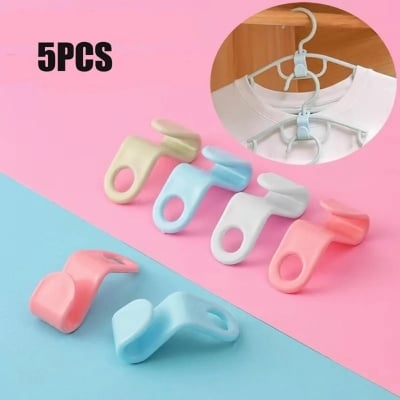 Picture of Cloth Hanger Connection Hook Home Clothes Hanger Link Buckle Thickened Plastic Stackable Clothes Hanger