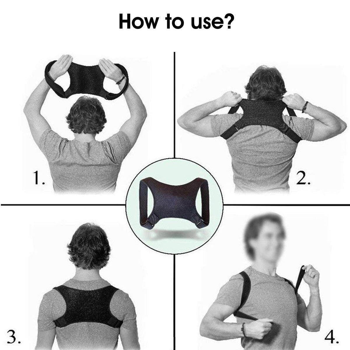 Picture of Adjustable Back Posture Corrector Shoulder Straight Support Brace Belt For Men And Women