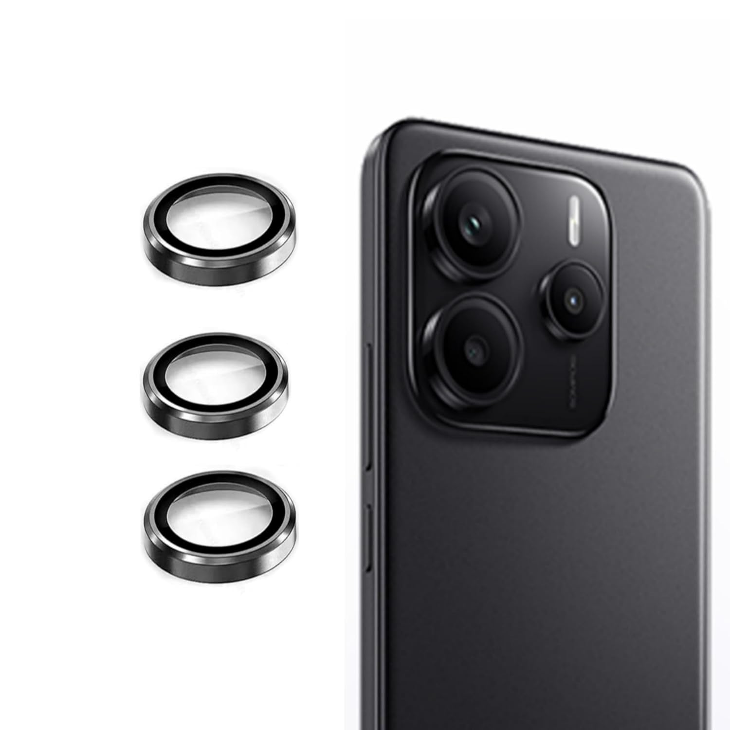 Picture of Xiaomi Redmi Note 14 4G/Note 14 5G Metal Ring Aluminum Alloy Camera Lens Screen Cover