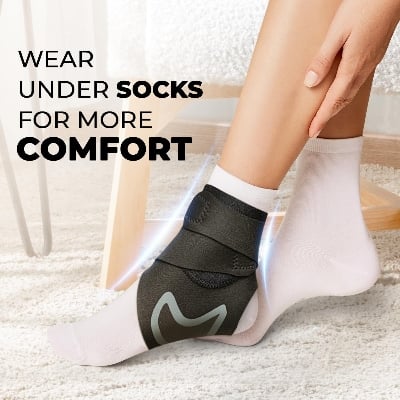 Picture of Plantar X Wrap Ankle Brace Support Compression Sleeve Elastic Plantar Fasciitis Pain Relief Foot Bandage Protective Wrap Sports Socks
