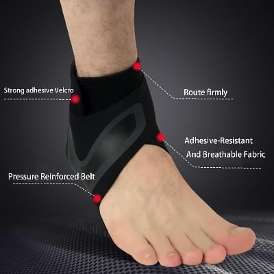 Picture of Plantar X Wrap Ankle Brace Support Compression Sleeve Elastic Plantar Fasciitis Pain Relief Foot Bandage Protective Wrap Sports Socks