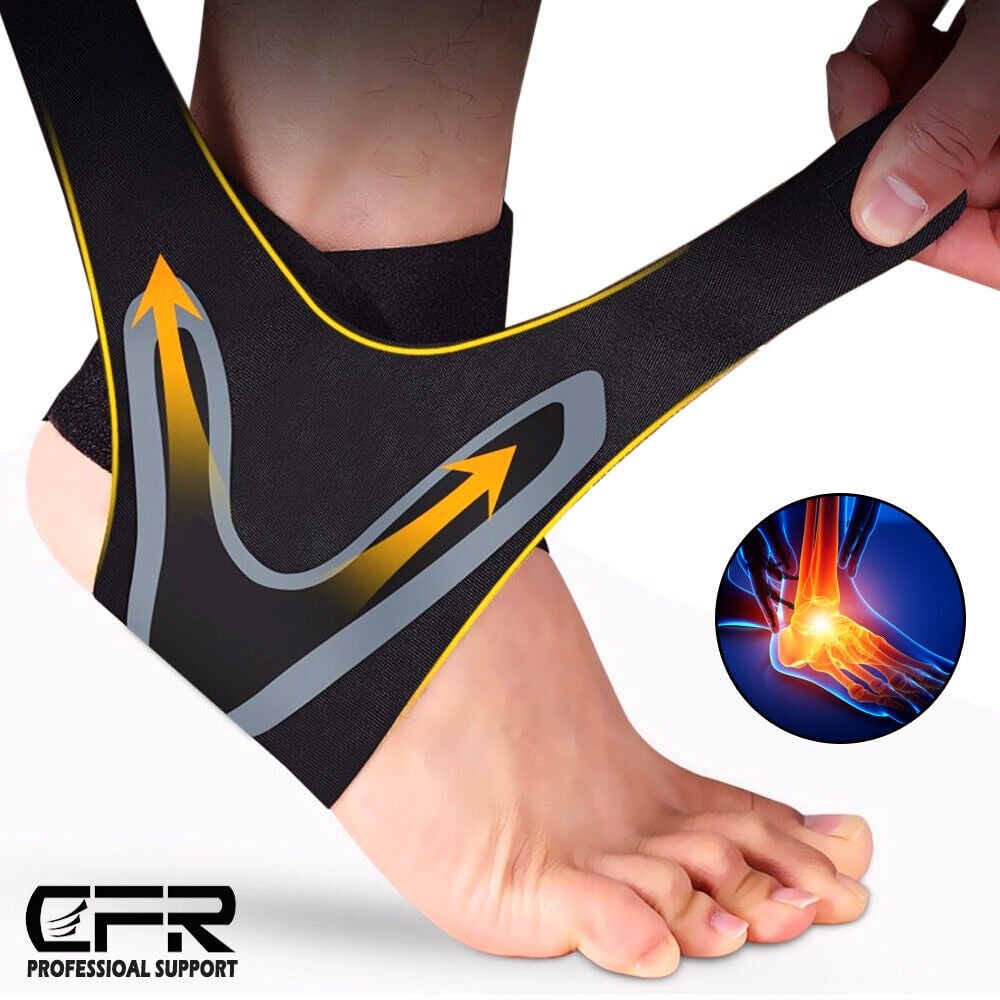 Picture of Plantar X Wrap Ankle Brace Support Compression Sleeve Elastic Plantar Fasciitis Pain Relief Foot Bandage Protective Wrap Sports Socks
