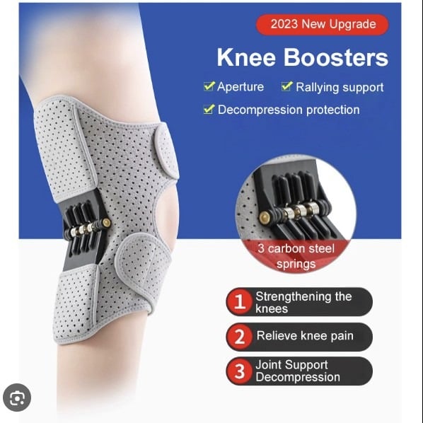 Picture of Knee Pads Joint Support Breathable Anti-Slip Power Lift Knee Booster Walking Knee Support Booster,3spring