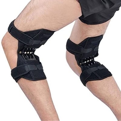 Picture of Knee Pads Joint Support Breathable Anti-Slip Power Lift Knee Booster Walking Knee Support Booster,3spring