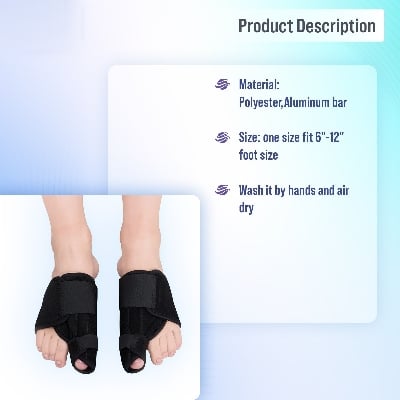 Picture of Bunion Corrector for Women & Men Big Toe, Bunion Relief Toe Straightener Bunion Splint Anti-Slip Heel Strap Comfortable Breathable for Day and Night