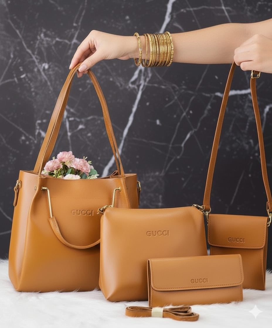 Picture of New Fashion Ladies Pattern Leather Shoulder Bags Crossbody Bags Women Bag Set Purse PU Crossbody Bag 4Pcs