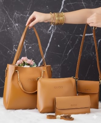 Picture of New Fashion Ladies Pattern Leather Shoulder Bags Crossbody Bags Women Bag Set Purse PU Crossbody Bag 4Pcs